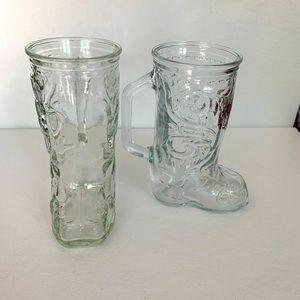 Vintage Cowboy Boot Drinking Glasses